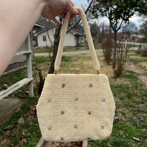 Vintage Handmade Purse w/Evening Bag